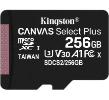 Флеш карта microSDXC 256Gb Kingston SDCS2/256GBSP Canvas Select Plus w/o adapter