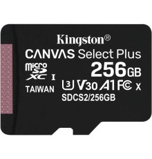 Флеш карта microSDXC 256Gb Kingston SDCS2/256GBSP Canvas Select Plus w/o adapter