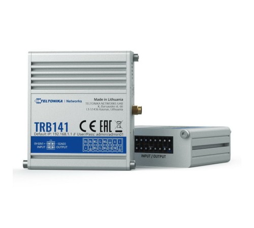 Коммутационная плата Teltonika TRB141 (RB14100300) industrial rugged GPIO LTE gateway 4G (LTE) cat1 / 3G / digital i/o
