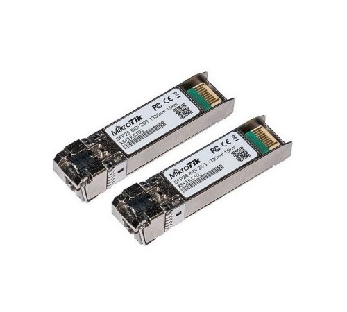 Трансивер MikroTik Pair of bidirectional SFP 1G / SFP+ 10G / SFP28 25G 15km modules (T1270nm/R1330nm, Single LC-connector + T1330nm/R1270nm, Single LC-connector) (XS+2733LC15D) Трансивер MikroTik Pair of bidirectional SFP 1G / SFP+ 10G / SFP28 25G 15km modules (T1270nm/R1330nm, Single LC-connector + T1330nm/R1270nm, Single LC-connector) (XS+2733LC15D)