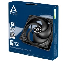 Вентилятор корпусной ARCTIC P12 (black/black) - retail (ACFAN00118A) (701372)
