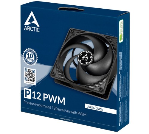 Вентилятор корпусной ARCTIC P12 PWM (black/black)- retail (ACFAN00119A) (701389) Вентилятор корпусной ARCTIC P12 PWM (black/black)- retail (ACFAN00119A) (701389)