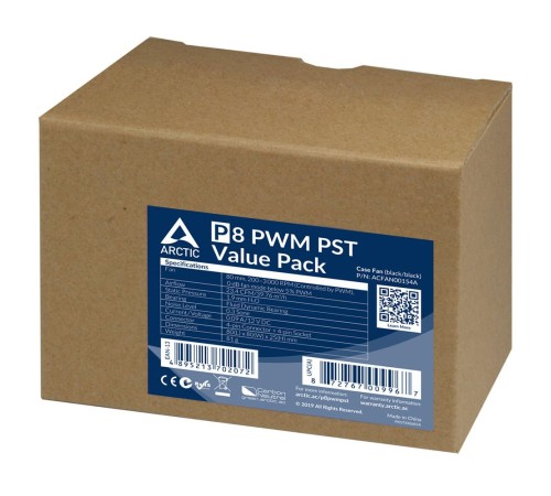 Вентилятор корпусной ARCTIC P8 PWM PST Value Pack (Black/Black) - retail (ACFAN00154A) (702072) Вентилятор корпусной ARCTIC P8 PWM PST Value Pack (Black/Black) - retail (ACFAN00154A) (702072)