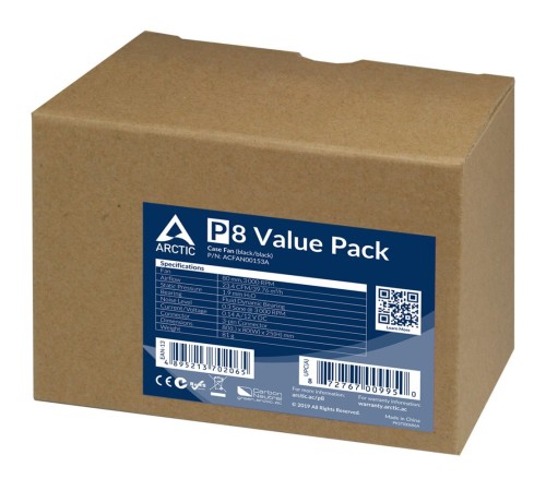 Вентилятор корпусной ARCTIC P8 Value Pack (Black/Black) (5pc) (ACFAN00153A) (702065) Вентилятор корпусной ARCTIC P8 Value Pack (Black/Black) (5pc) (ACFAN00153A) (702065)