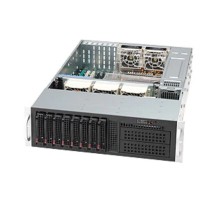 "Корпус SuperMicro CSE-835TQC-R1K03B 3U 8-Port Backplane Supports 8 x 3.5" SAS3/SATA3 HDD/SSD with" 2x mini SAS HD connectors,1000W Redundant High-efficiency Titanium Level Power Supplies,7x Full-height, Full-length Expansion Slots