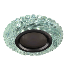 Светильник встраиваемый прозрачный круглый H068-1 MR16+3Вт LED Диаметр 9,5см LED + GU5.3
