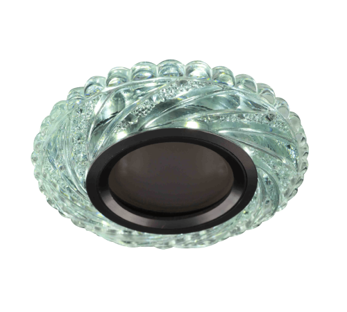 Светильник встраиваемый прозрачный круглый H068-1 MR16+3Вт LED Диаметр 9,5см LED + GU5.3