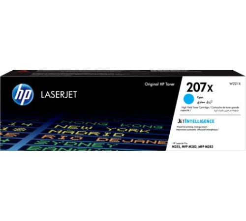 Картридж лазерный HP 207X W2211X голубой (2450стр.) для HP M255/MFP M282/M283