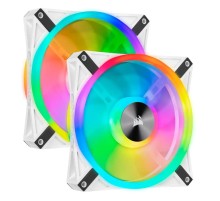 iCUE QL140 RGB [CO-9050106-WW] 140mm PWM White Fan — Dual Fan Kit with Lighting Node CORE {10}