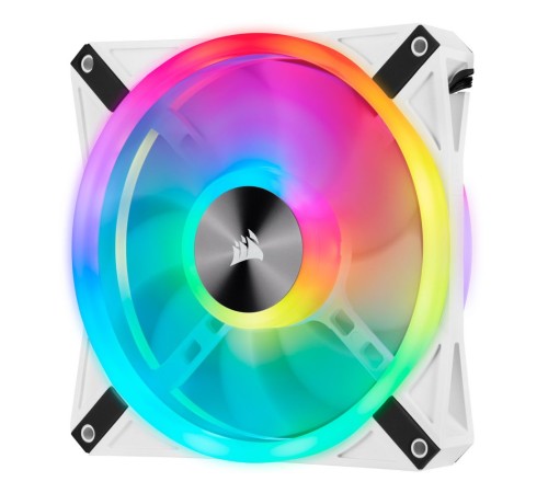 iCUE QL140 RGB [CO-9050106-WW] 140mm PWM White Fan — Dual Fan Kit with Lighting Node CORE {10}