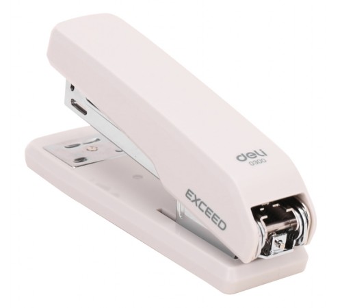 Степлер Deli E0300WHITE Exceed 24/6 26/6 (25листов) белый 100скоб металл/пластик коробка