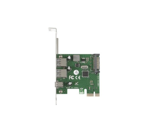 Exegate EX283719RUS Контроллер EXE-323 PCI-E 2.0, 2*USB3.0 ext + 1*Type-C, разъем доп.питания (OEM)