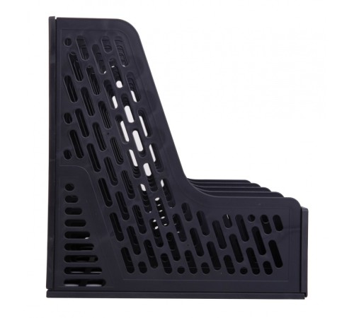 Лоток вертикальный Deli E9846BLACK для бумаг 326х275х257мм черный пластик
