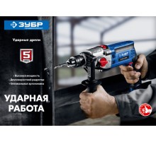 Дрель ударная Зубр ДУ-П850-2 ЭРМК 850Вт ключевой реверс (кейс в комплекте)