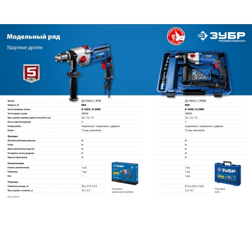 Дрель ударная Зубр ДУ-П850-2 ЭРМ 850Вт ключевой реверс Дрель ударная Зубр ДУ-П850-2 ЭРМ 850Вт ключевой реверс