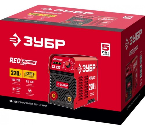 Сварочный аппарат Зубр СА-220 инвертор ММА 8.4кВт
