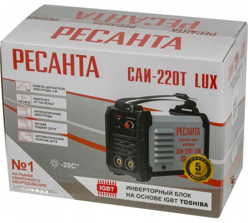 Сварочный аппарат Ресанта САИ-220Т LUX инвертор ММА DC 7.8кВт