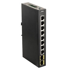 DIS-100G-10S/A2A Промышленный неуправляемый коммутатор с 8 портами 10/100/1000Base-T и 2 портами 1000Base-X SFP, (461491)