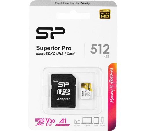 Флеш карта microSDXC Silicon Power 512GB SP512GBSTXDU3V20AB Superior Pro Colorful + adapter