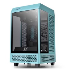 Корпус Thermaltake The Tower 100 Turquoise черный без БП miniITX 1x120mm 3x140mm 2xUSB3.0 audio bott PSU
