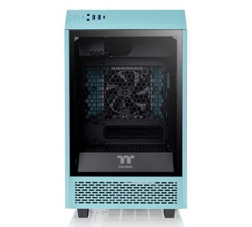 Корпус Thermaltake The Tower 100 Turquoise черный без БП miniITX 1x120mm 3x140mm 2xUSB3.0 audio bott PSU