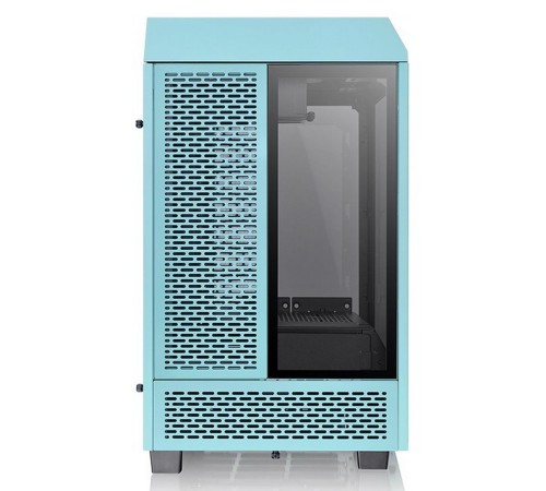 Корпус Thermaltake The Tower 100 Turquoise черный без БП miniITX 1x120mm 3x140mm 2xUSB3.0 audio bott PSU