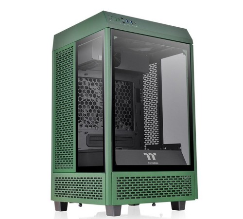 Корпус Thermaltake The Tower 100 Racing Green черный без БП miniITX 1x120mm 3x140mm 2xUSB3.0 audio bott PSU