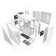 Divider 300 TG Air Snow CA-1S2-00M6WN-02 Snow/Win/SPCC/Tempered Glass*1/Mesh Front Panel/120mm Standard Fan*2 (528610)