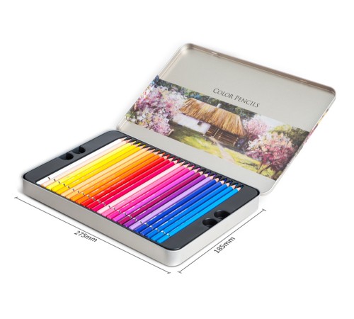 Карандаши цветные Deli 6567 липа 48цв. цветной корпус мет.кор.