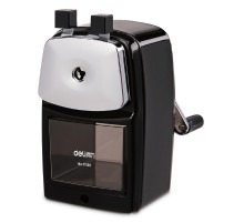 Точилка для карандашей механическая Deli 71156BLACK 1 отверстие металл черный