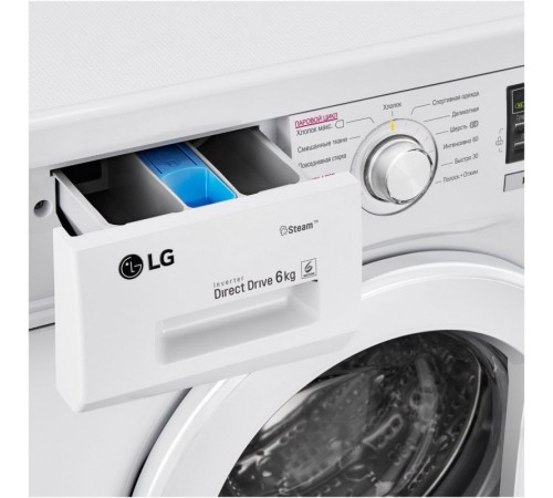 Стиральная машина LG F1296NDS0 класс: A загр.фронтальная макс.:6кг белый