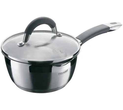 Ковш Rondell Flamme RDS-026, 1.3л, 16см, с крышкой, стальной