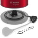 Чайник электрический Bosch TWK3P424 1.7л. 2400Вт красный (корпус: нержавеющая сталь)