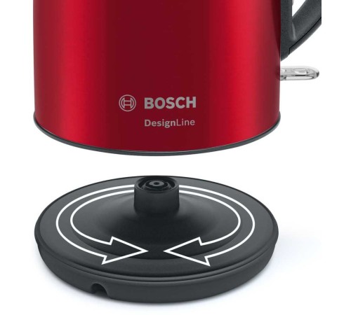 Чайник электрический Bosch TWK3P424 1.7л. 2400Вт красный (корпус: нержавеющая сталь)