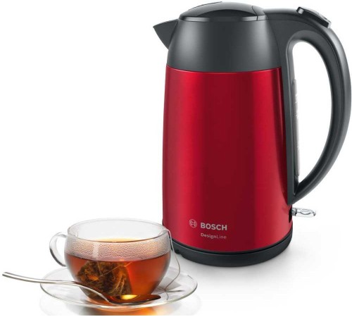 Чайник электрический Bosch TWK3P424 1.7л. 2400Вт красный (корпус: нержавеющая сталь)