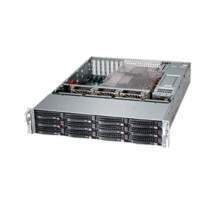 Шасси серверное Supermicro SuperChassis 2U 826BAC12-R1K23LPB/ HDD(12)LFF+opt.HDD(2)SFF/7xLP/2 x1200W/Backplane 12xSAS3/SATA3/NVMe4 (CSE-826BAC12-R1K23LPB)