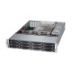 Шасси серверное Supermicro SuperChassis 2U 826BAC12-R1K23LPB/ HDD(12)LFF+opt.HDD(2)SFF/7xLP/2 x1200W/Backplane 12xSAS3/SATA3/NVMe4 (CSE-826BAC12-R1K23LPB)
