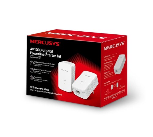 Комплект гигабитных адаптеров Powerline Mercusys MP500 KIT Комплект гигабитных адаптеров Powerline Mercusys MP500 KIT