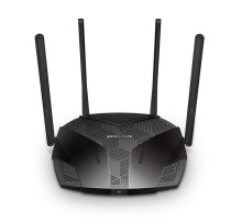 MERCUSYS AX3000 Двухдиапазонный Wi-Fi 6 роутер, до 574 Мбит/с на 2,4 ГГц + до 2402 Мбит/с на 5 ГГц,  4 фиксированные внешние антенны, 3 гигабитных порта LAN, 1 гигабитный порт WAN (MR80X)