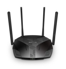 MERCUSYS AX3000 Двухдиапазонный Wi-Fi 6 роутер, до 574 Мбит/с на 2,4 ГГц + до 2402 Мбит/с на 5 ГГц,  4 фиксированные внешние антенны, 3 гигабитных порта LAN, 1 гигабитный порт WAN (MR80X)