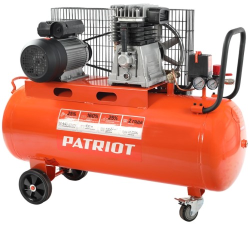 Компрессор поршневой Patriot PTR 100-440I масляный 440л/мин 100л 2200Вт оранжевый Компрессор поршневой Patriot PTR 100-440I масляный 440л/мин 100л 2200Вт оранжевый