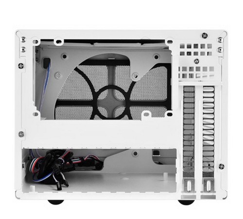 SST-SG13WB-Q (USB 3.0) Sugo Mini-ITX Compact Computer Cube Case, Plastic Front Panel with Faux Aluminum Finish, black white, RTL {4}