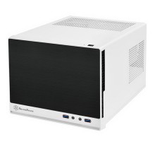 SST-SG13WB-Q (USB 3.0) Sugo Mini-ITX Compact Computer Cube Case, Plastic Front Panel with Faux Aluminum Finish, black white, RTL {4}