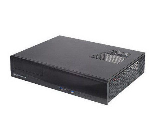 SST-ML03B Milo Slim HTPC Micro ATX Silent Computer Case, black  (967427)