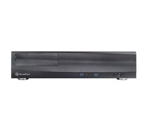 SST-ML03B Milo Slim HTPC Micro ATX Silent Computer Case, black  (967427)