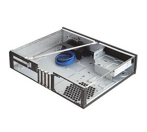 SST-ML04B ML04B (USB 3.0) Milo Slim HTPC Micro ATX Silent Computer Case, lockable, black