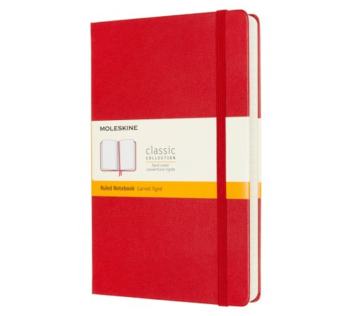 Блокнот Moleskine CLASSIC EXPENDED QP060EXPF2 Large 130х210мм 400стр. линейка твердая обложка красный