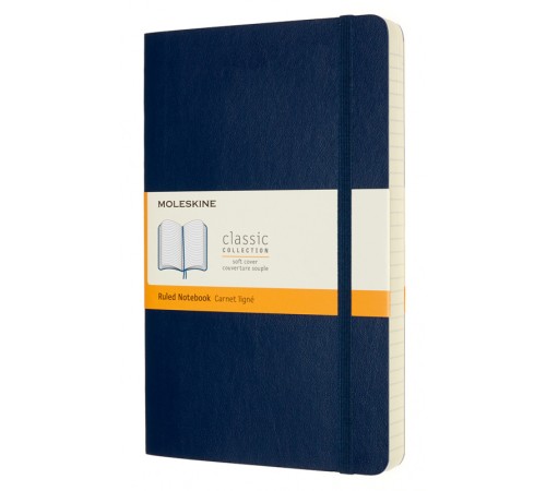 Блокнот Moleskine CLASSIC SOFT EXPENDED QP616EXPB20 Large 130х210мм 400стр. линейка мягкая обложка синий сапфир