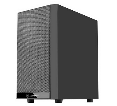 SST-PS15B-PRO Precision Mini Tower Micro ATX Computer Case, tempered glass, 2x 120mm ARGB, 1x ARGB Controller, black