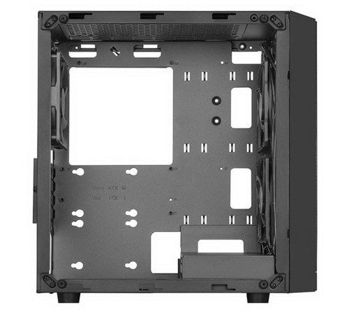 SST-PS15B-PRO Precision Mini Tower Micro ATX Computer Case, tempered glass, 2x 120mm ARGB, 1x ARGB Controller, black